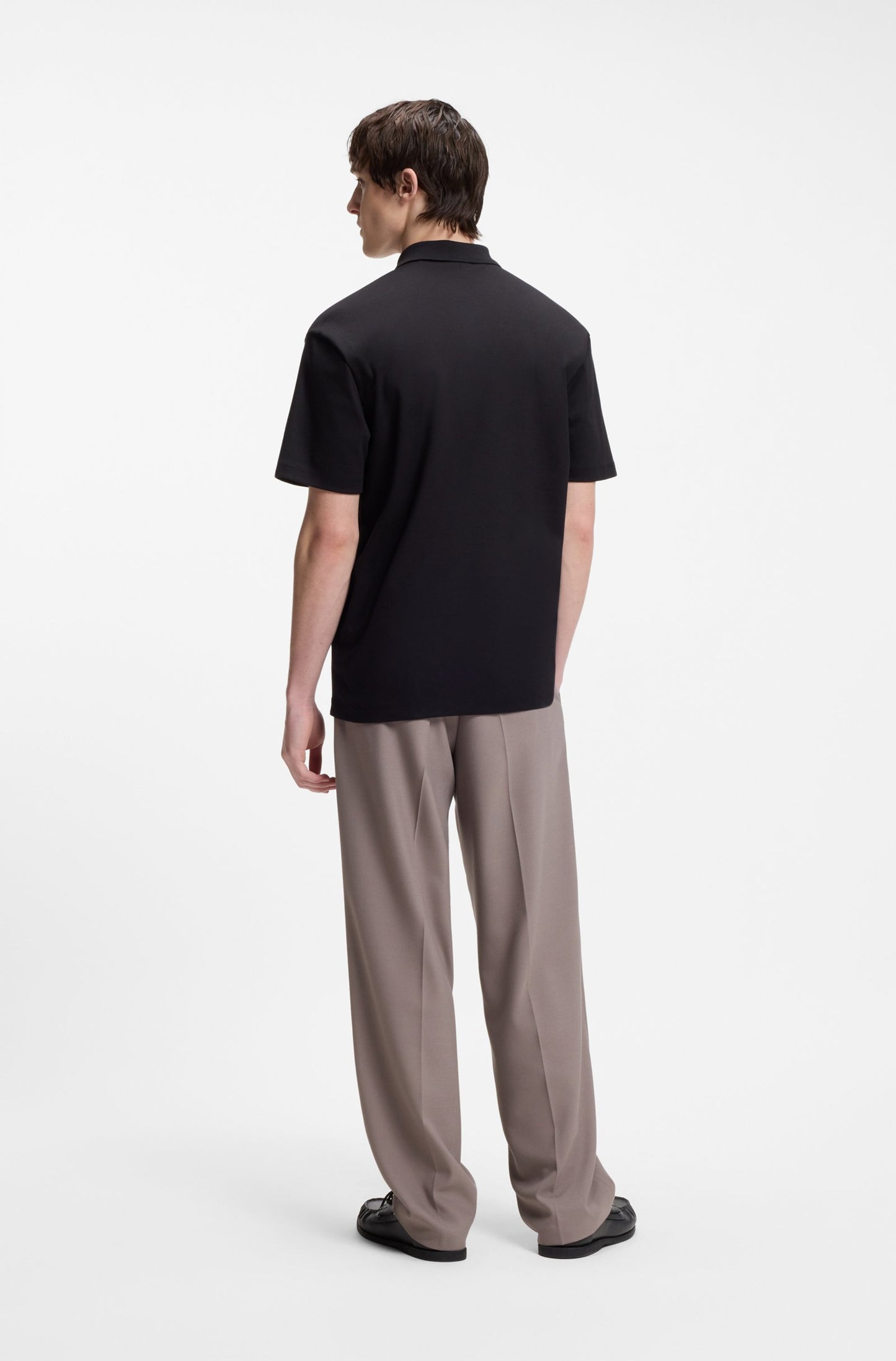 Polo en coton interlock avec logo revisité