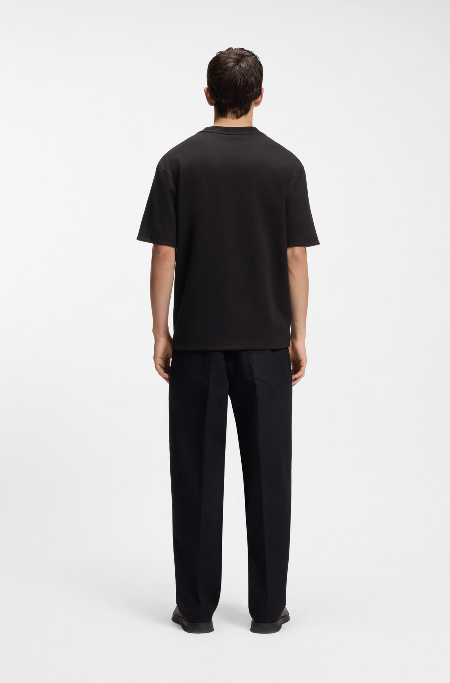 T-shirt décontracté en coton stretch avec intérieur contrasté