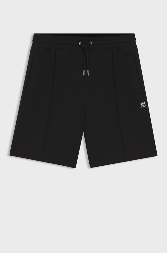 Short en coton mélangé avec garniture logo revisité