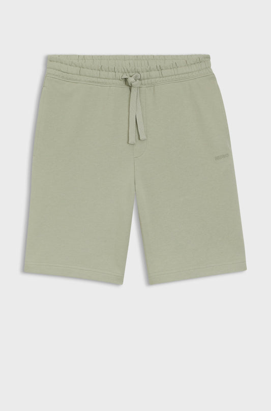 Short en molleton de coton avec logo imprimé