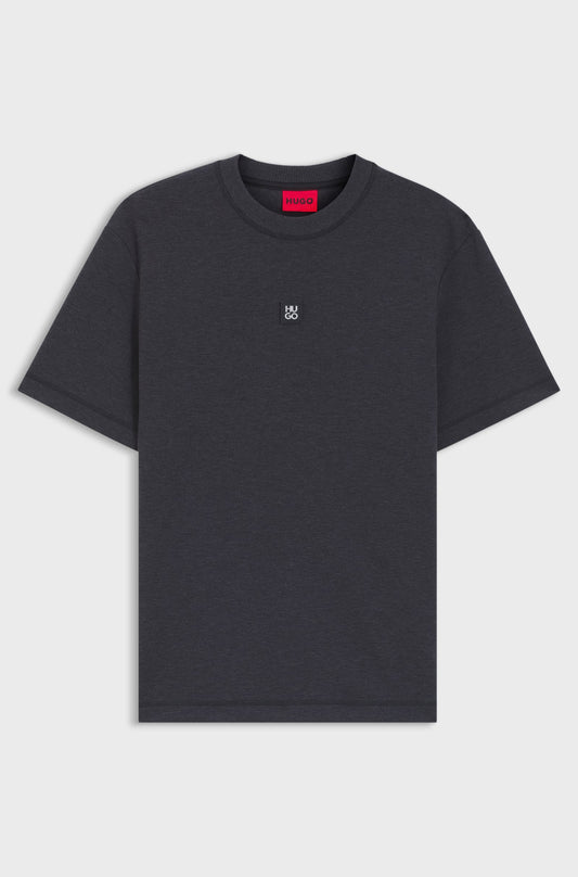 T-shirt en coton mélangé à logo revisité