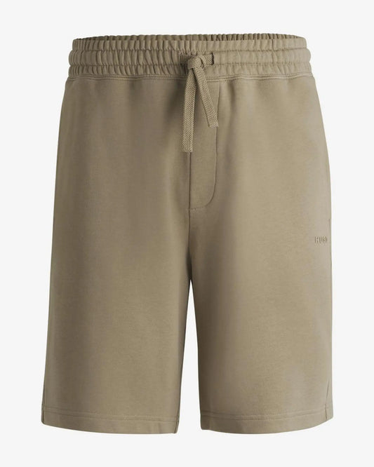 Short en molleton de coton avec logo imprimé