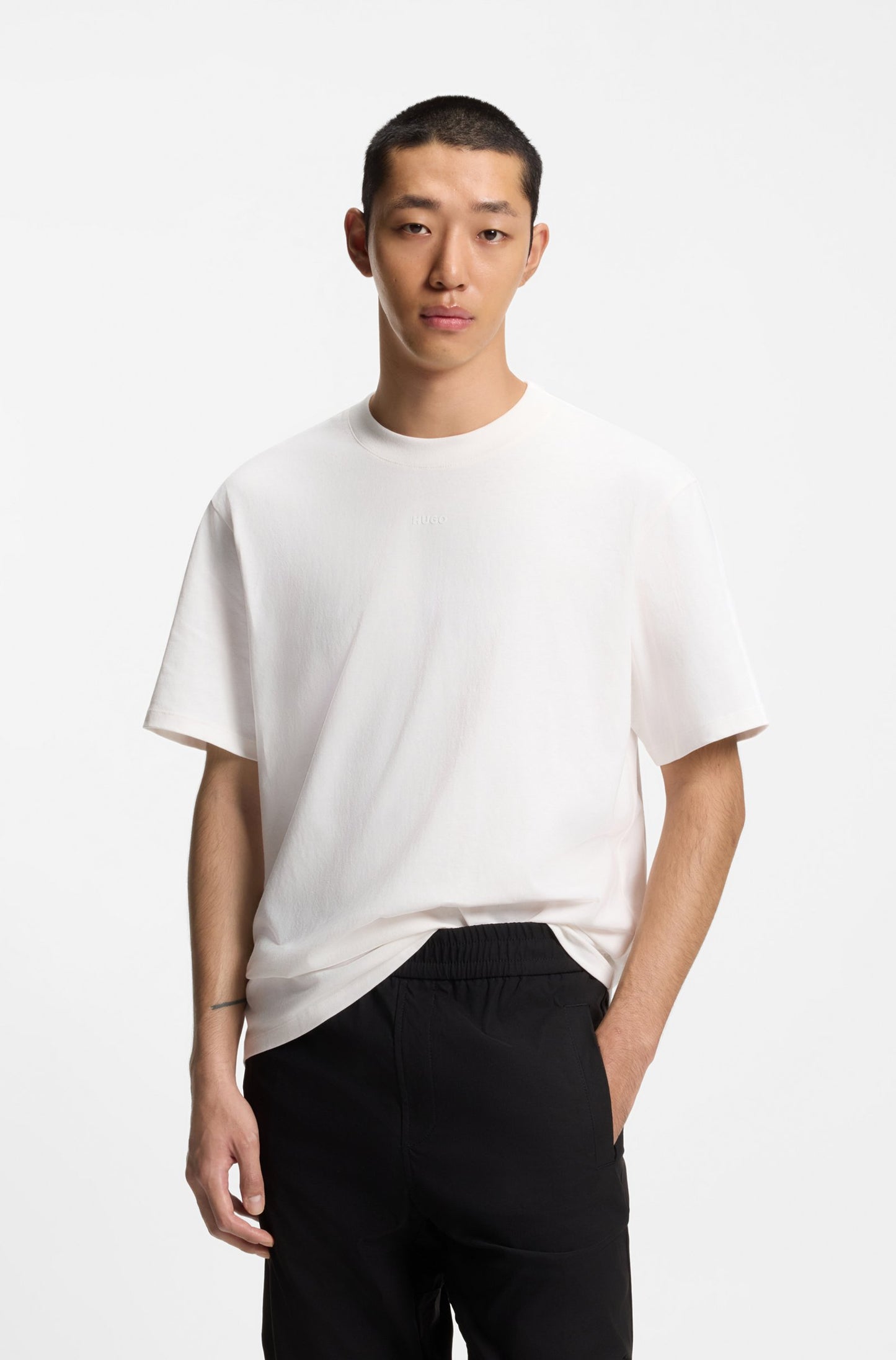 T-shirt décontracté en coton à logo imprimé
