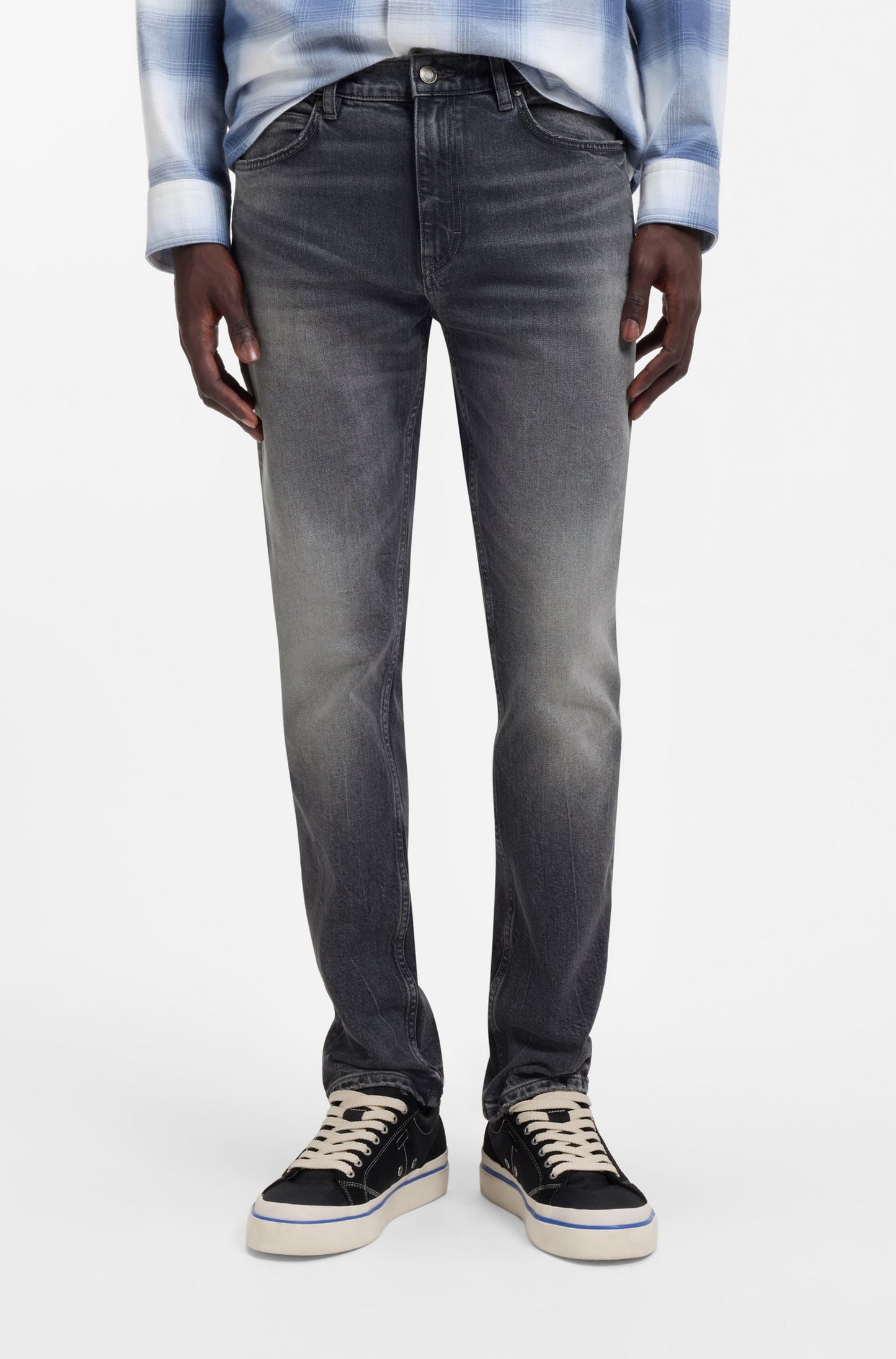 Jean en denim stretch gris