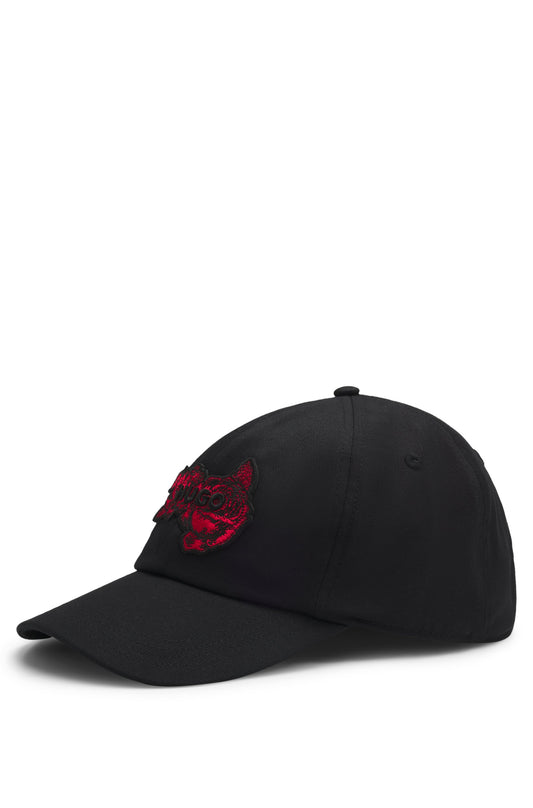 Casquette en twill de coton avec détails patch logo