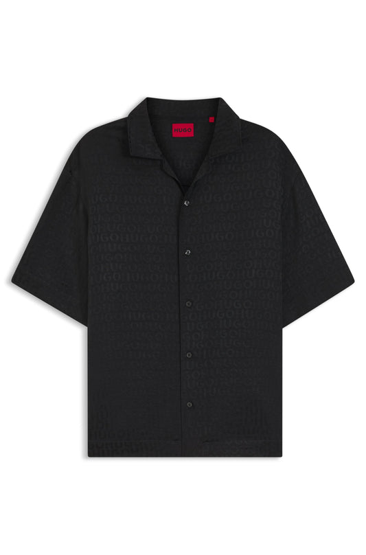 Chemise oversize avec motif jacquard