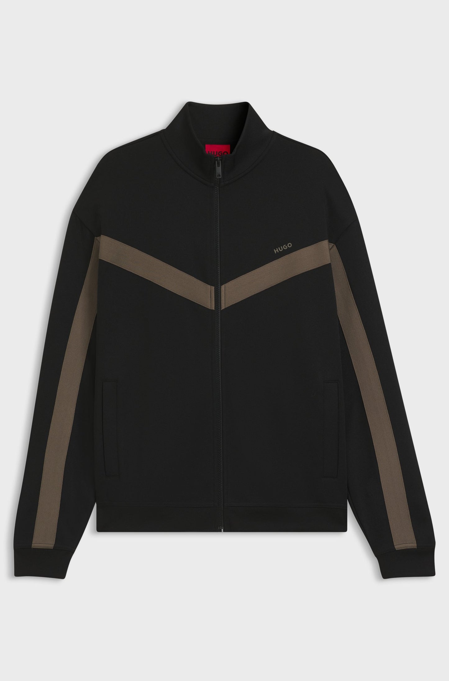 Sweat zippé Relaxed avec bande chevrons