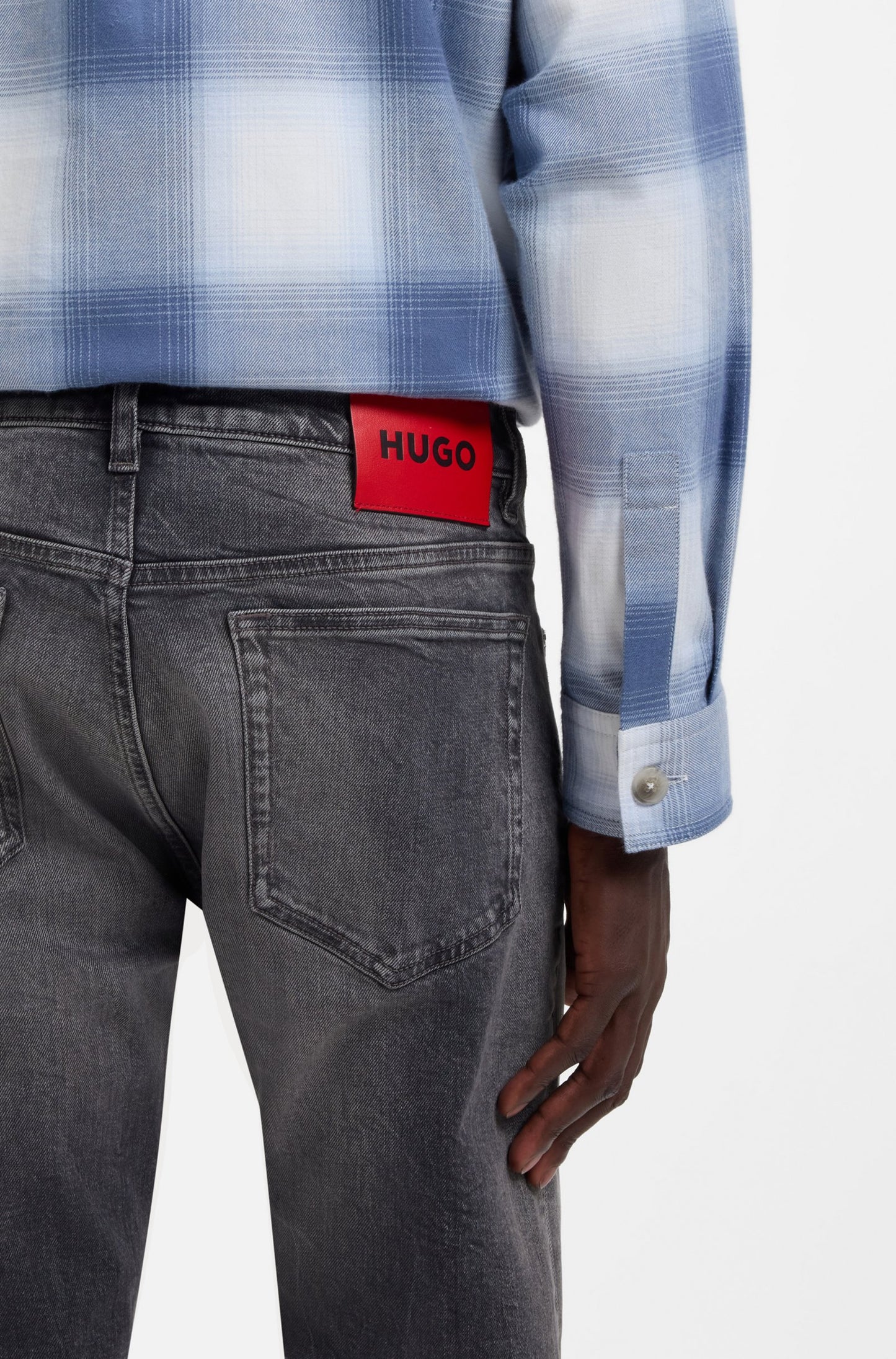 Jean en denim stretch gris