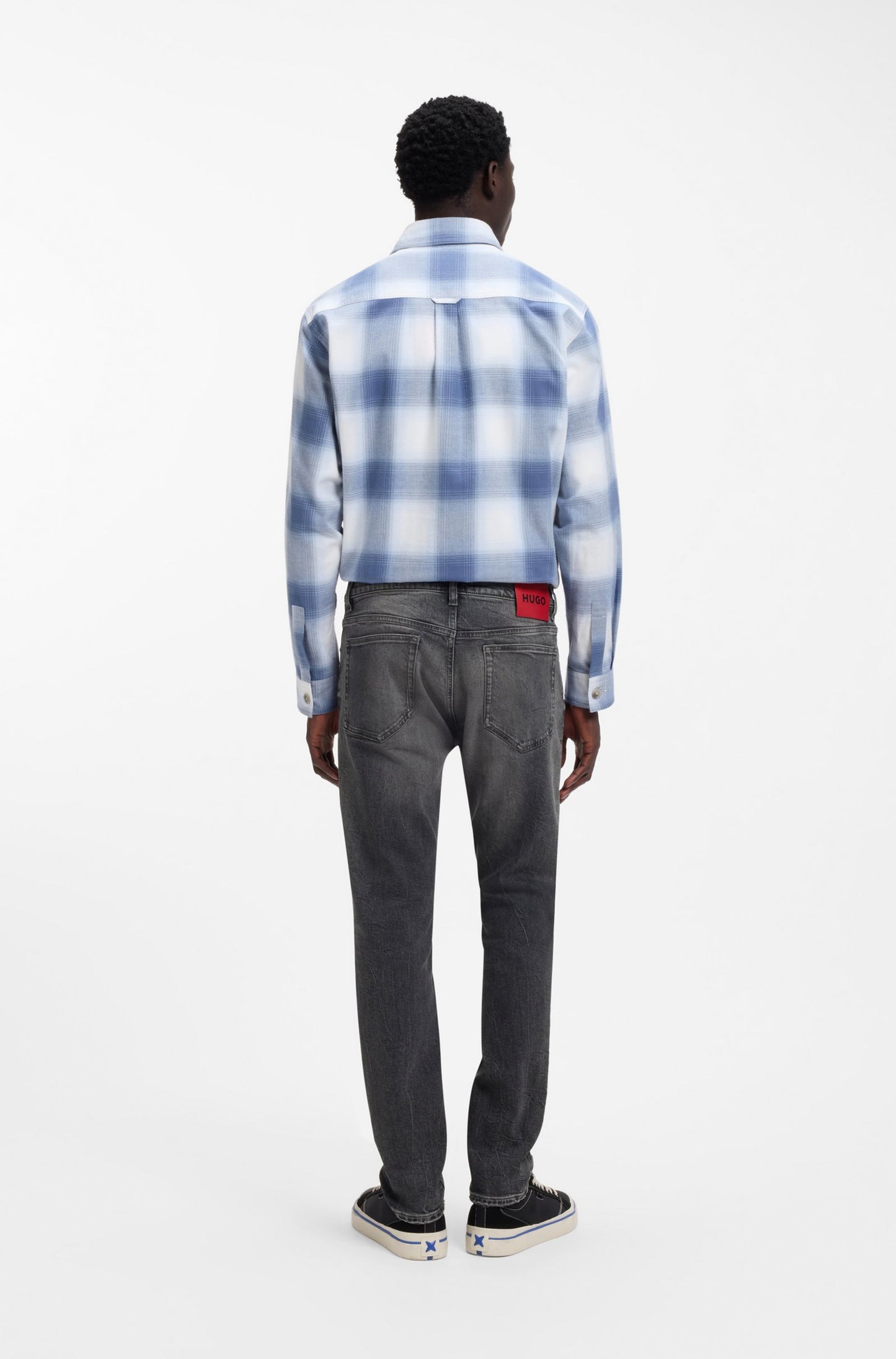 Jean en denim stretch gris