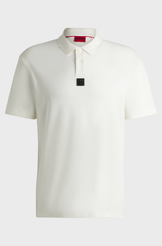 Polo en coton interlock avec logo revisité