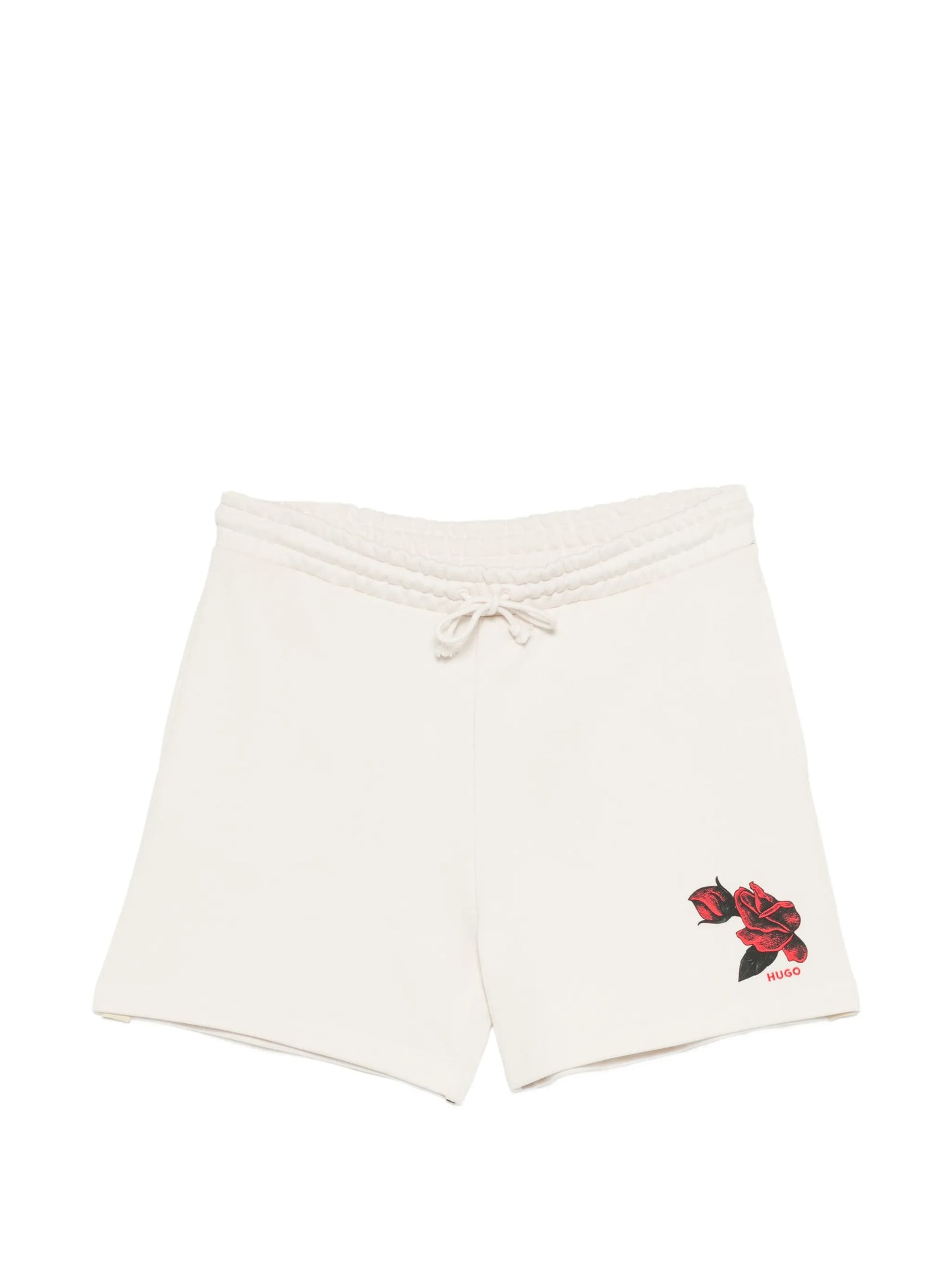 Short Relaxed Fit en coton avec motif graphique biker et roses