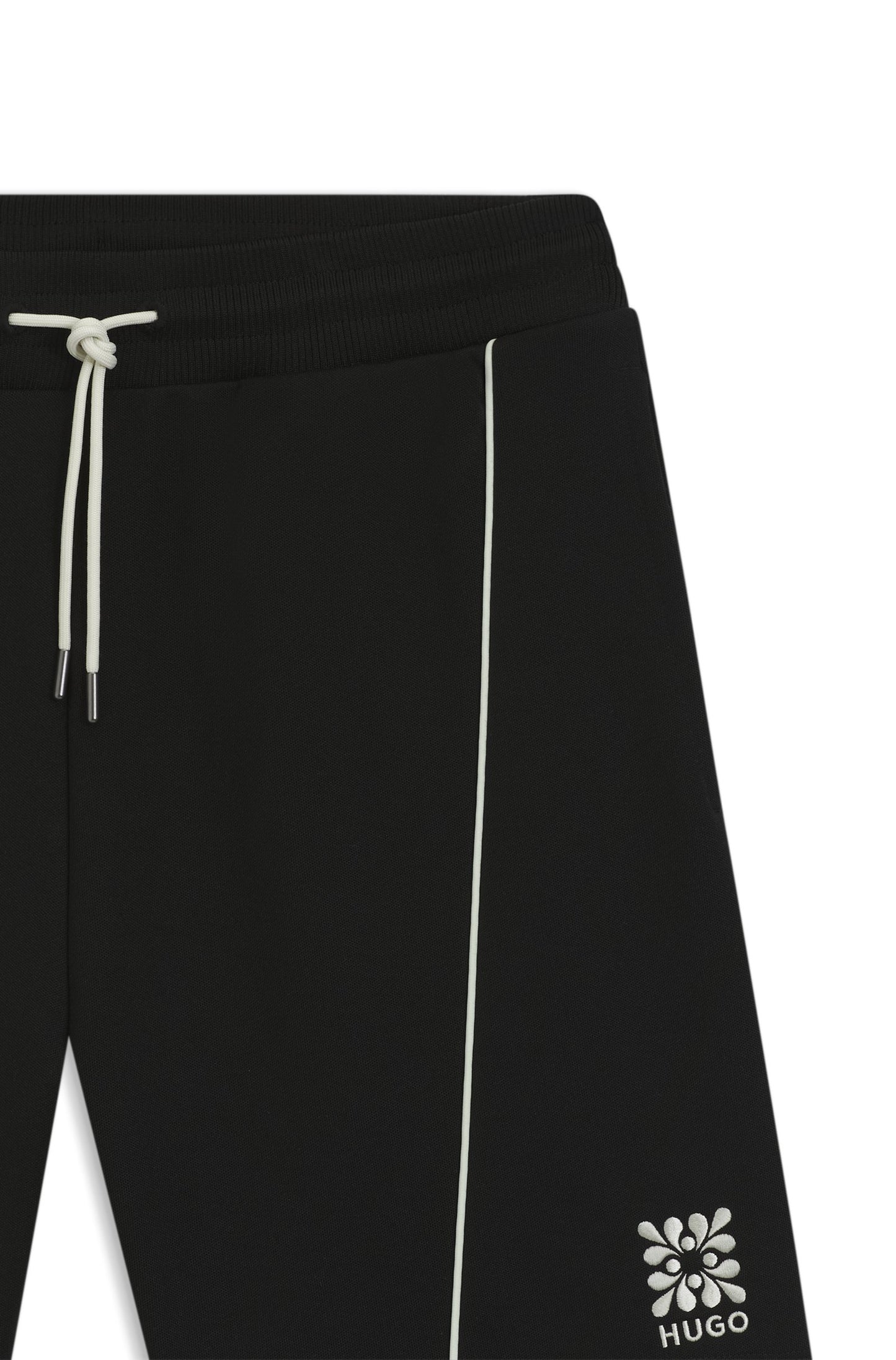 Short en coton mélangé avec logo brodé