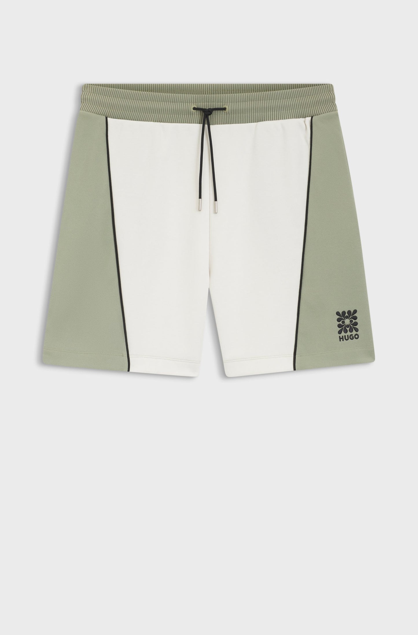 Short en coton mélangé avec logo brodé