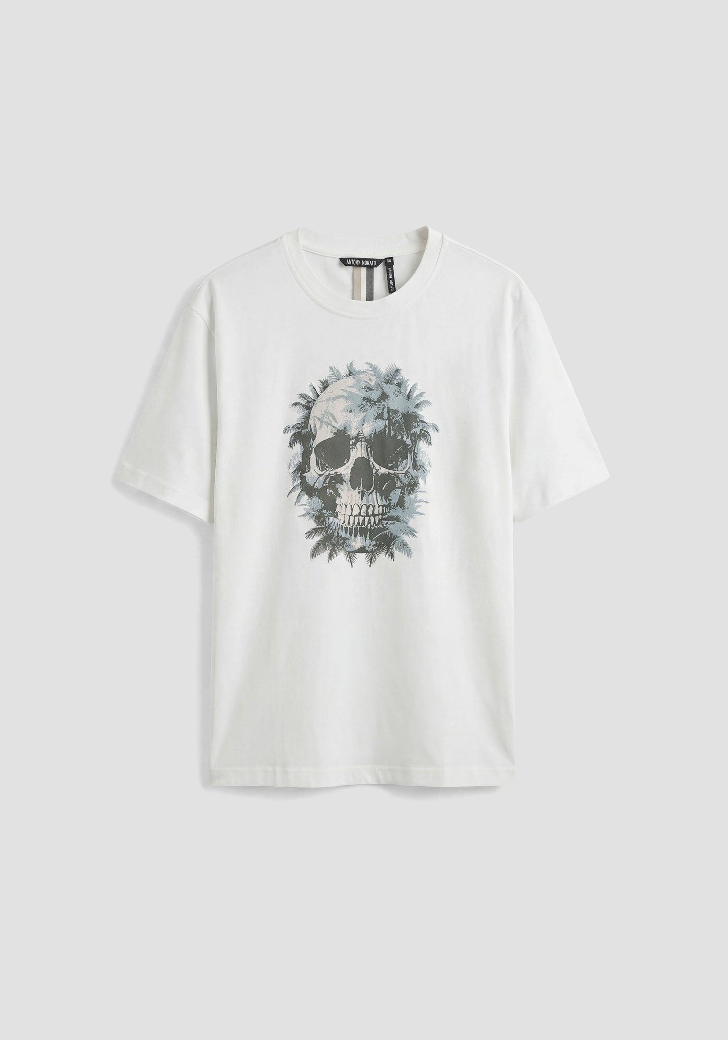 T-SHIRT REGULAR FIT EN JERSEY DE COTON AVEC IMPRIMÉ TÊTE DE MORT