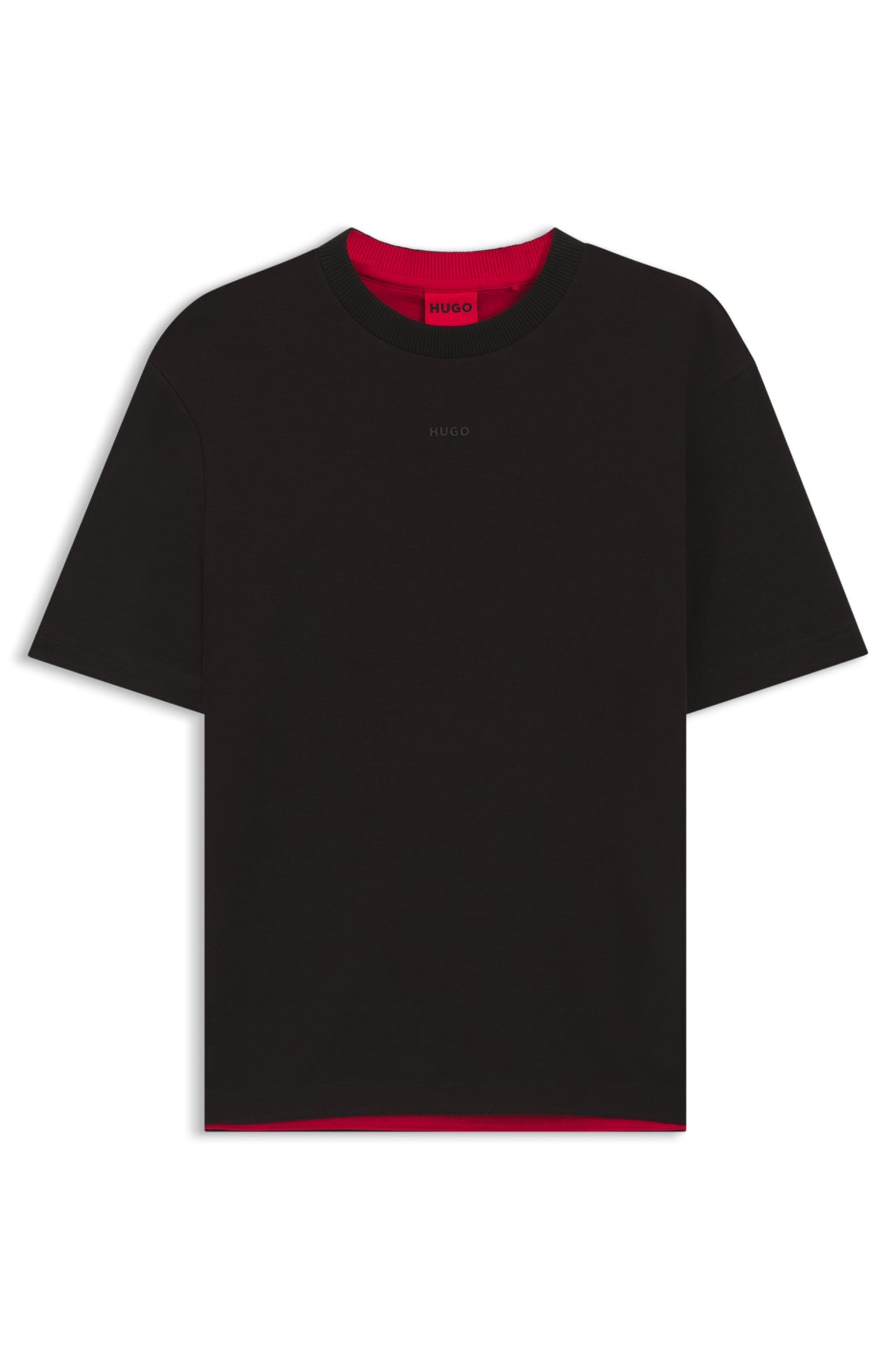 T-shirt décontracté en coton stretch avec intérieur contrasté