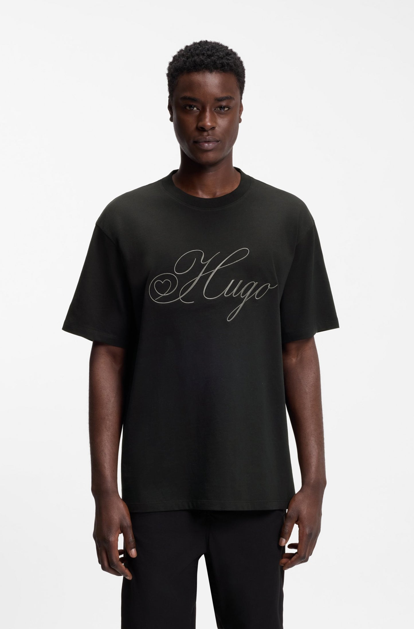 T-shirt en jersey de coton à logo brodé